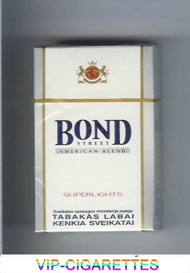 Bond Street Superlights cigarettes American Blend Switzerland Lithuania