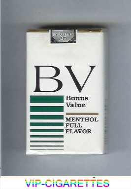 BV Bonus Value Menthol cigarette Full Flavor USA