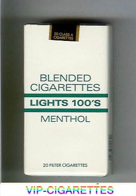 Blended Cigarettes Lights Menthol 100s USA