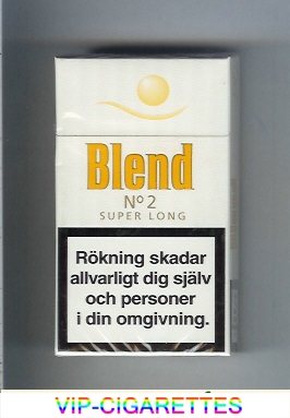 Blend No.2 super long cigarettes Sweden
