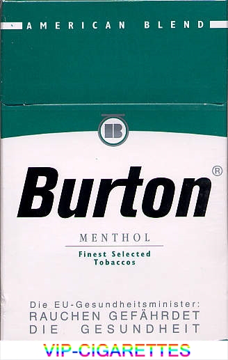 Burton Menthol cigarette American Blend Germany