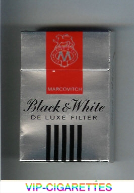 Black White De Luxe Filter cigarette England