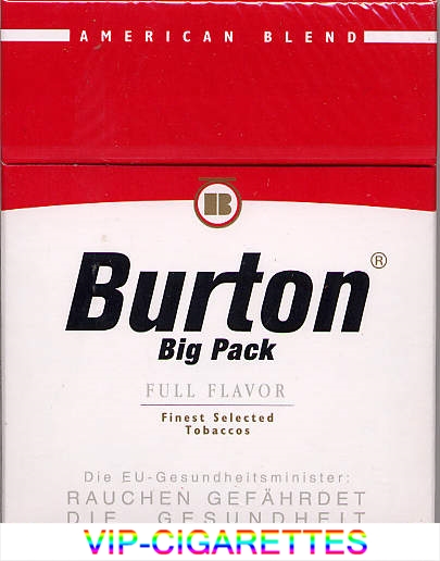 Burton cigarettes big pack full flavor American Blend