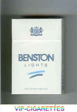 Benston Lights cigarette with two horizontal lines Croatia