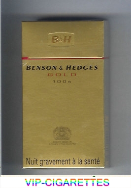 Benson and Hedges Gold 100s cigarettes France and England