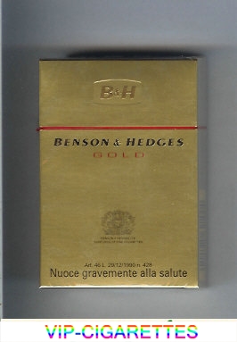 Benson Hedges Gold cigarettes Italy