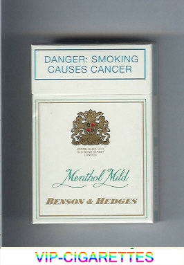 Benson and Hedges Menthol Mild cigarettes South Africa