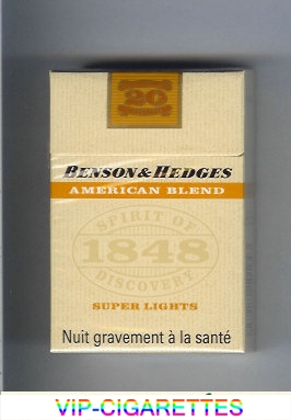  In Stock Benson Hedges American Blend Super Lights cigarettes France Online