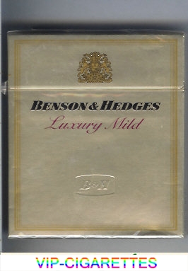 Benson and Hedges Luxury Mild cigarette gold Switzerland