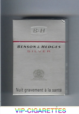 Benson and Hedges Silver cigarette France and England