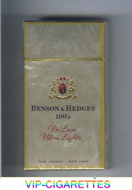 Benson Hedges 100s De Luxe Ultra Lights cigarettes Park Avenue