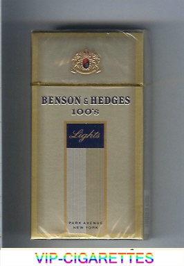 Benson Hedges 100s Lights cigarettes Park Avenue