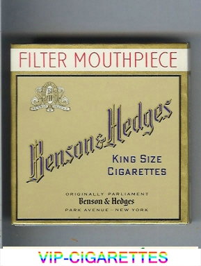 Benson Hedges Filter Mouthpiece cigarettes king size