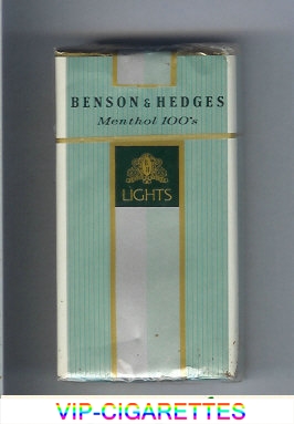 Benson and Hedges 100s Menthol Lights cigarettes