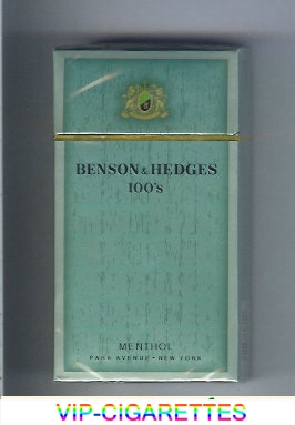 Benson Hedges Menthol 100s cigarettes Park Avenue Premium Quality