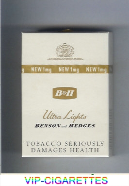 Benson and Hedges Ultra Lights cigarettes