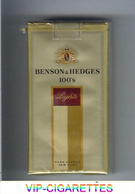 Benson and Hedges 100s Lights cigarettes soft box