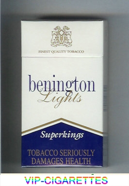 Benington Lights cigarettes superkings