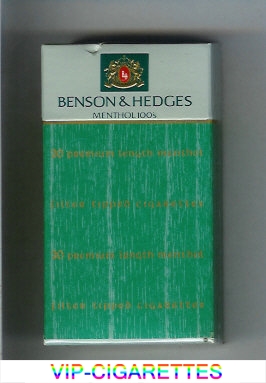 Benson and Hedges Menthol 100s cigarettes hard box