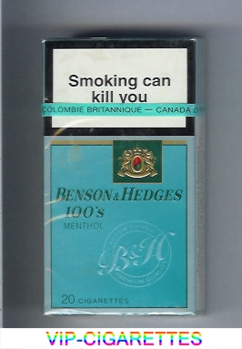 Benson & Hedges Menthol 100's cigarettes Filter Tipped Premium Quality Menthol