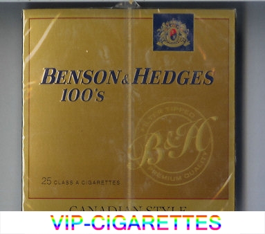 Benson & Hedges 100s 25 class a cigarettes