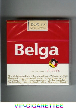 Belga Filter cigarettes red white box 25