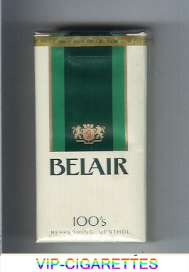 Belair 100s Menthol cigarettes soft box