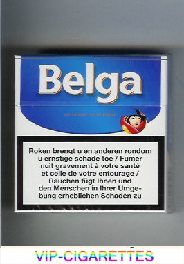 Belga cigarettes white blue hard box