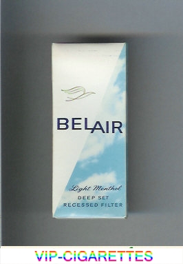 Belair Light Menthol cigarettes Deep Set Recessed Filter