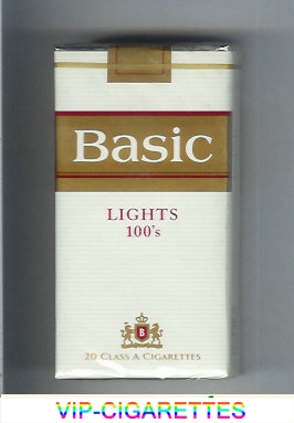 Basic Lights 100s cigarettes soft box design 2
