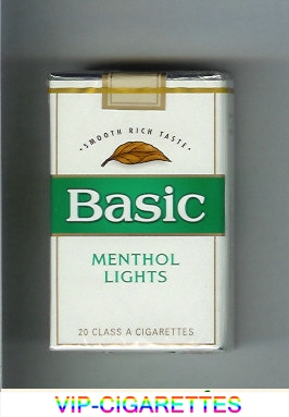 Basic Menthol Lights cigarettes Smooth Rich Taste soft box