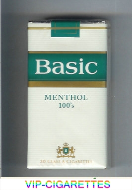 Basic Menthol 100s cigarettes Filter soft box