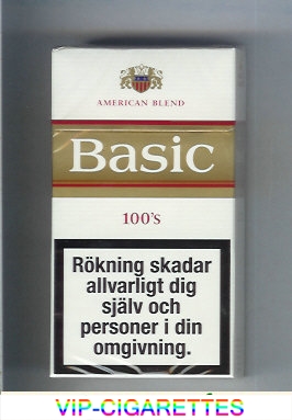 Basic Gold 100s cigarettes hard box