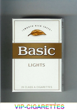 Basic Lights cigarettes Smooth Rich Taste hard box