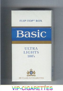 Basic Ultra Lights 100s hard box cigarettes