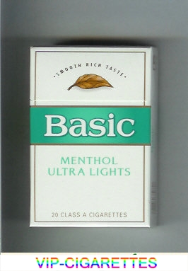 /Basic Menthol Ultra Lights cigarettes Smooth Rich Taste hard box