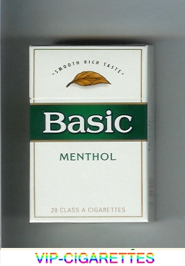 Basic cigarettes Smooth Rich Taste Menthol hard box