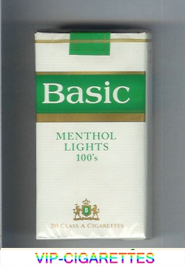 Basic design 2 Menthol Lights 100s cigarettes soft box