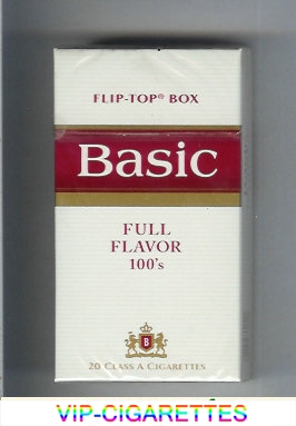 Basic Full Flavor 100s cigarettes flip-top box