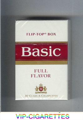 Basic Full Flavor cigarettes flip-top box