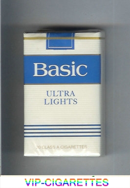 Basic Ultra Lights cigarettes soft box