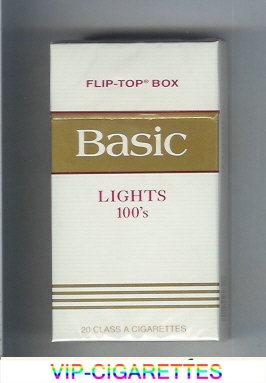 Basic Lights 100s cigarettes flip-top box hard box