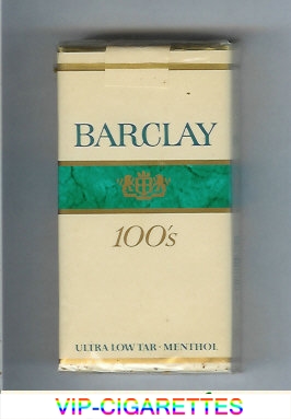 Barclay Menthol 100s cigarettes Filter USA