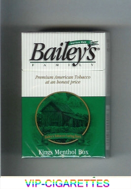 Bailey's Family kings Menthol cigarettes