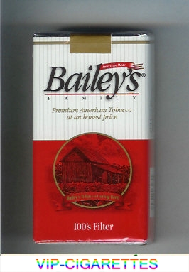 Bailey's Family 100s Filter cigarettes