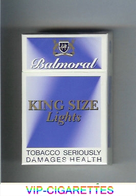 Balmoral Lights cigarettes king size blue