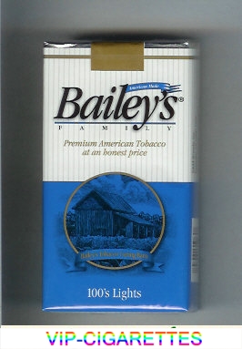 Bailey's Family 100s Lights cigarettes