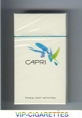 Capri Trim Light Menthol 100s cigarettes hard box