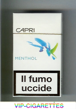 Capri Menthol slim 100s cigarettes hard box