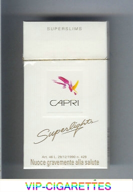 Capri Superlights 100s cigarettes hard box